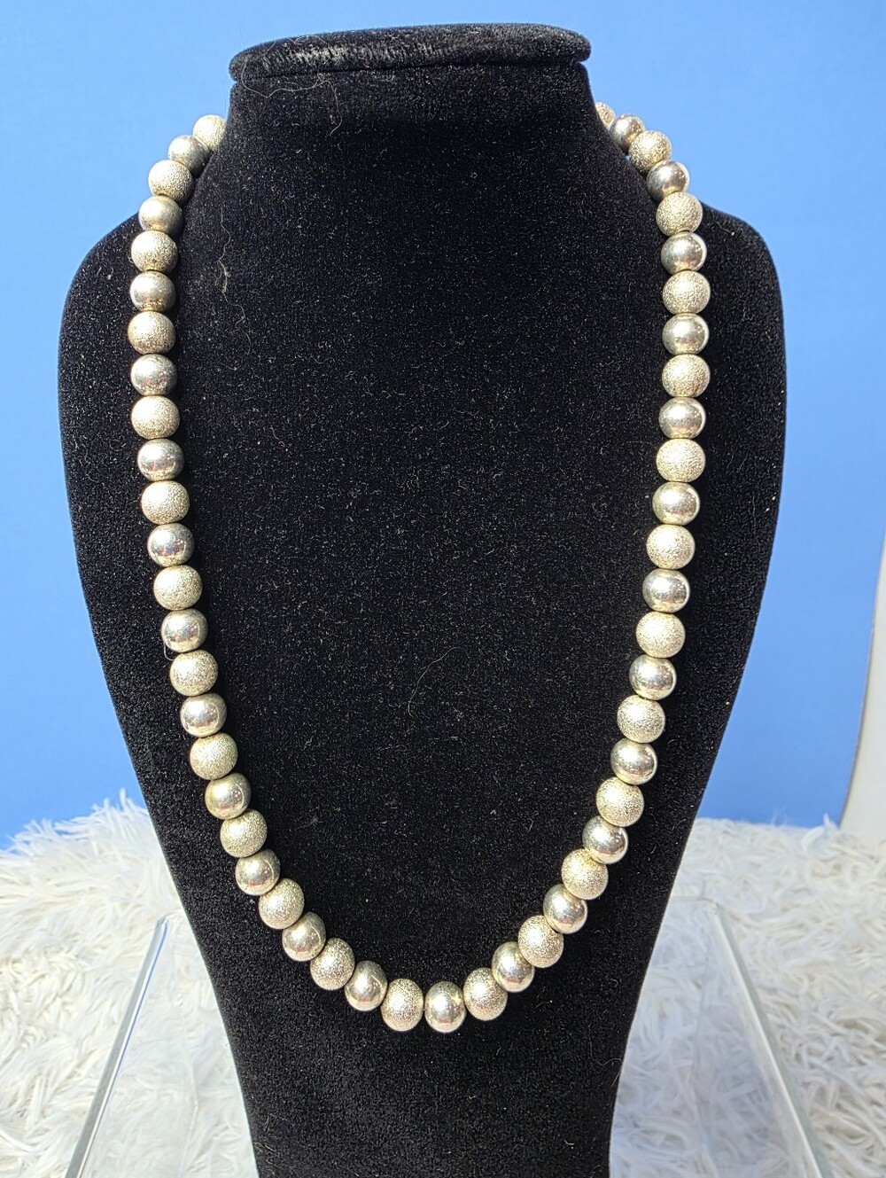 Sterling Silver Bead Necklace